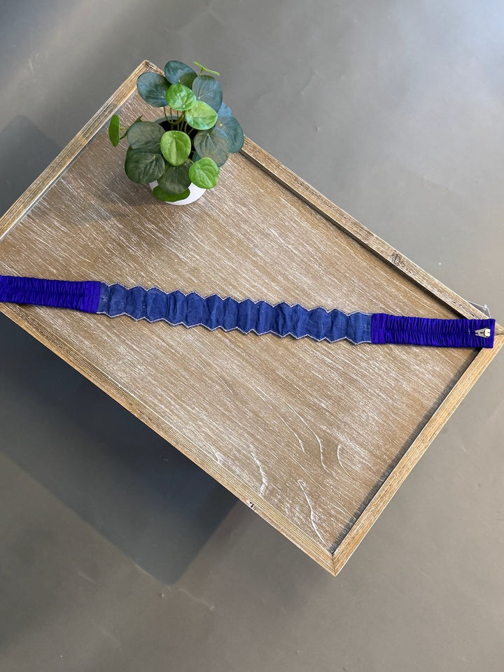 Royal Blue Embroidered Belt