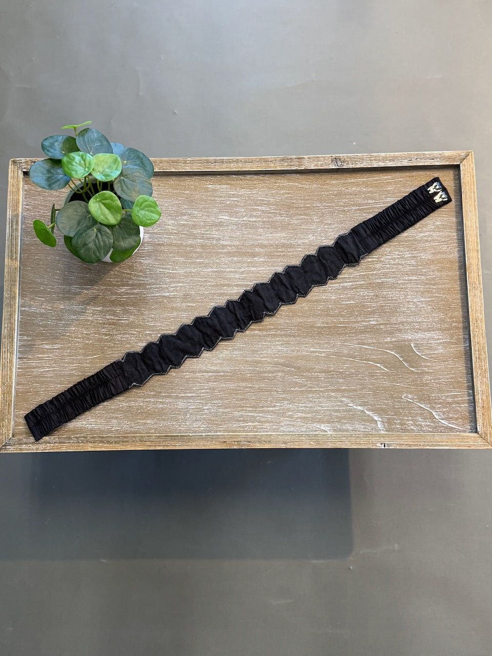 Black Embroidered Belt