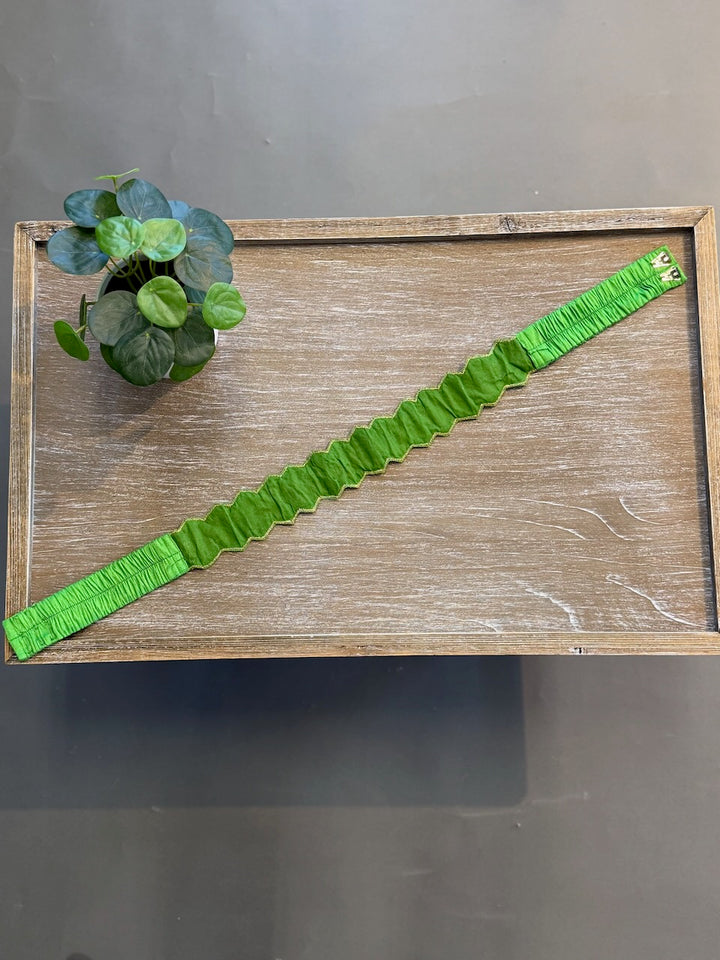 Green Embroidered Belt