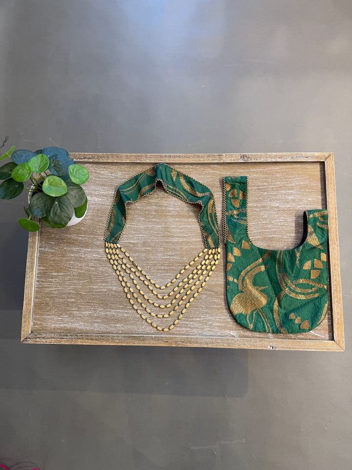 Green Benares Potli and Necklace Set