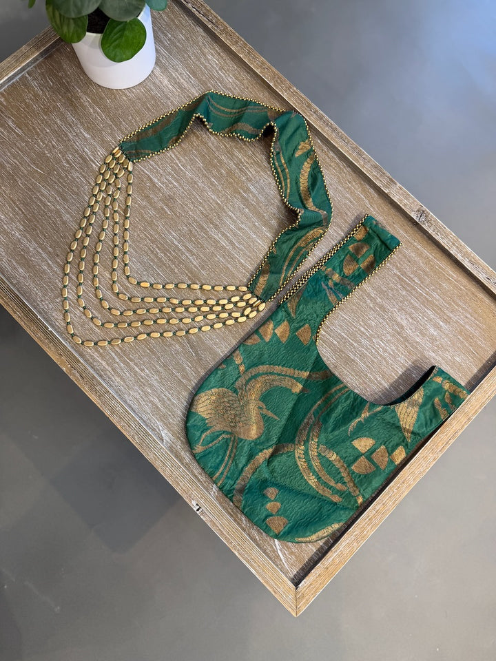 Green Benares Potli and Necklace Set