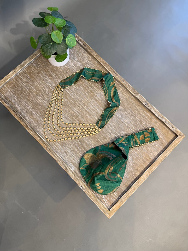 Green Benares Potli and Necklace Set