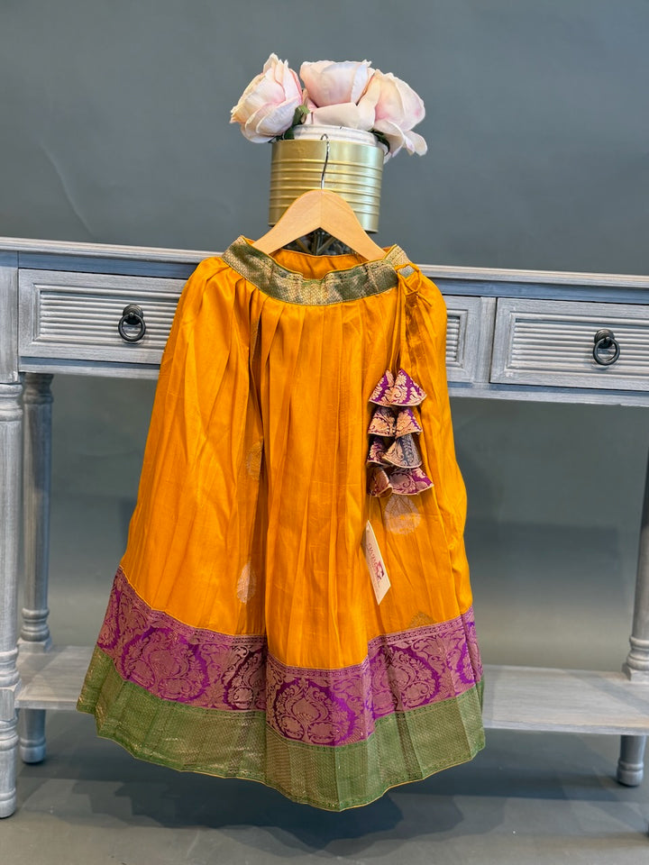 Yellow Traditional Benares Skirt and Top