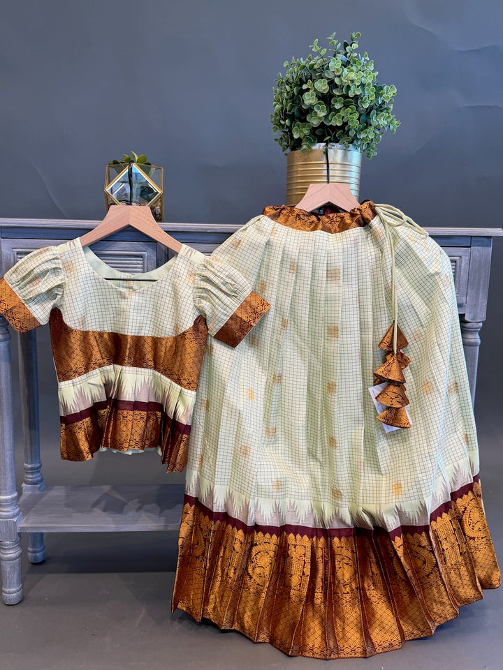 Gadhwal-Kanchi Silk Skirt and Top