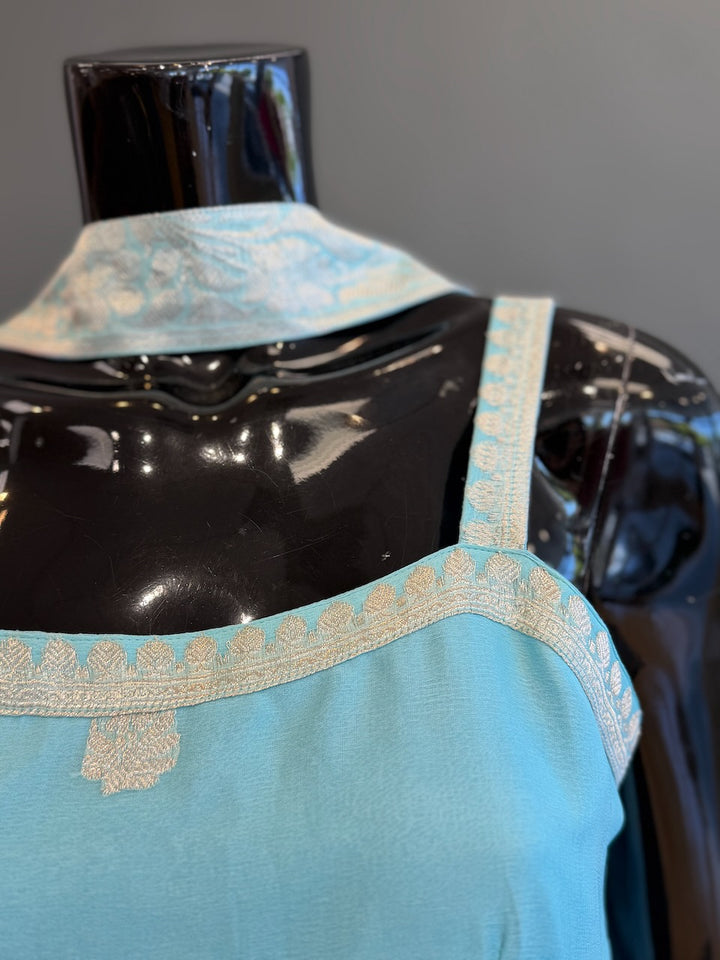 Light Blue Sharara Set