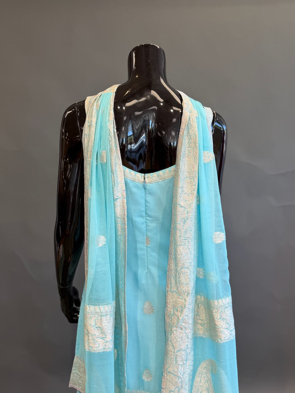 Light Blue Sharara Set