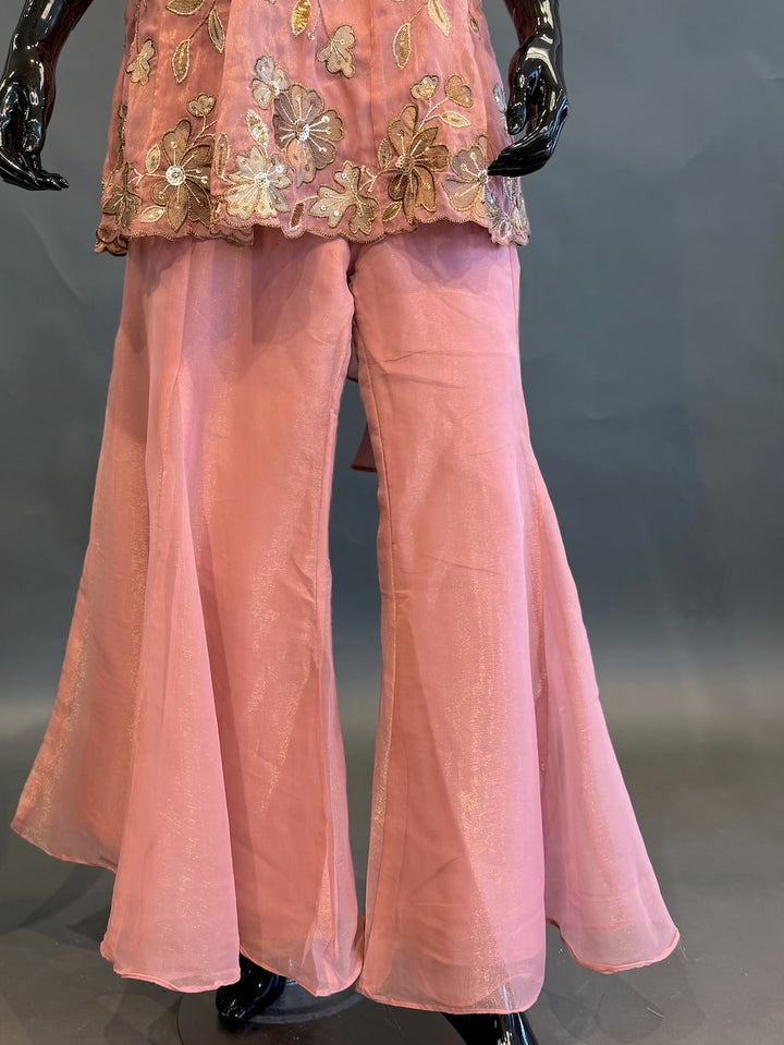 Blush Peach Sharara Set