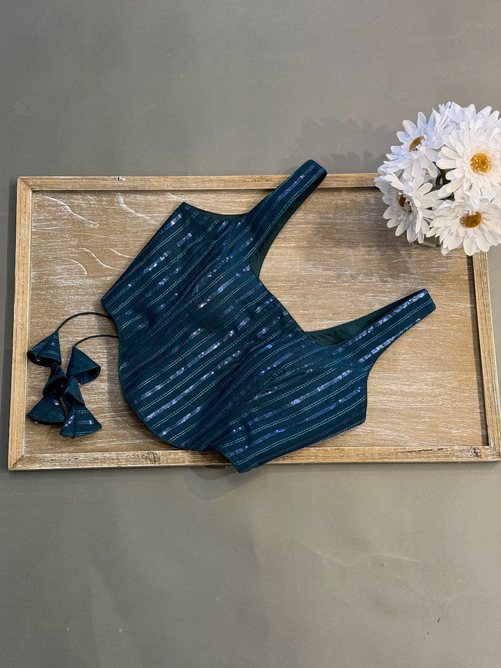 Dark Teal Corset Blouse