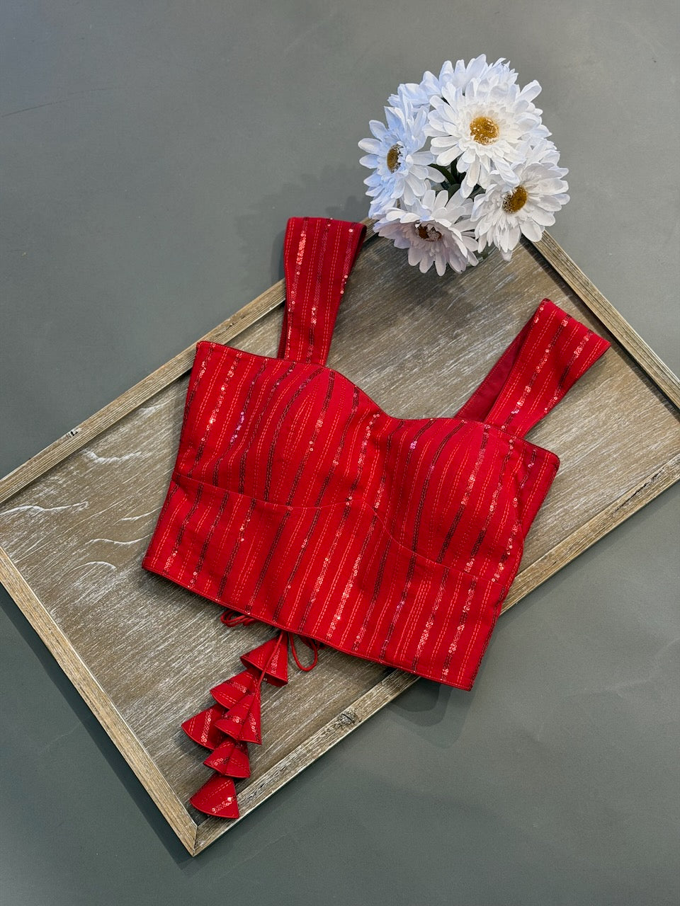 Red Corset Blouse