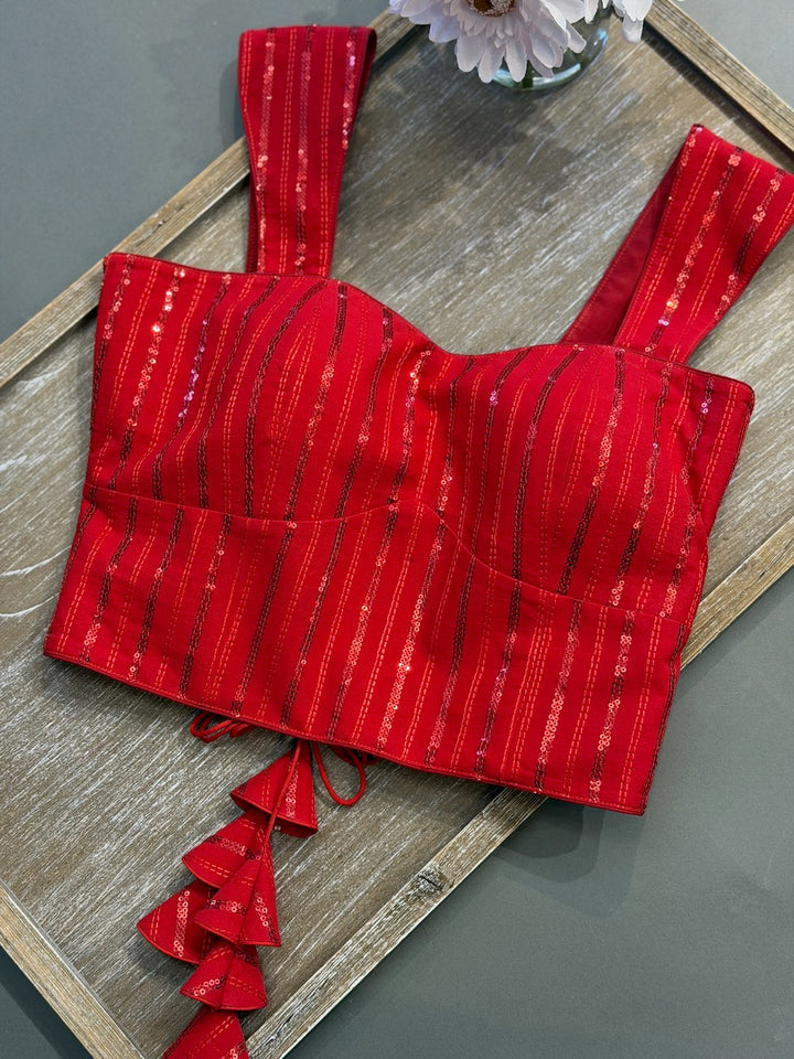 Red Corset Blouse