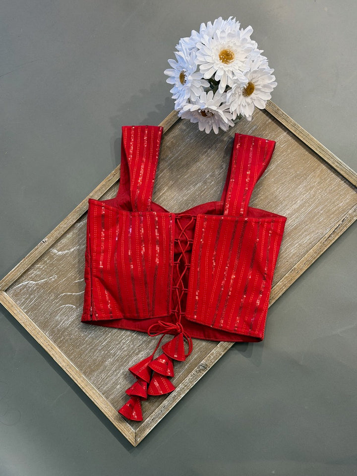 Red Corset Blouse