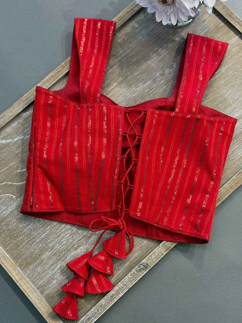 Red Corset Blouse