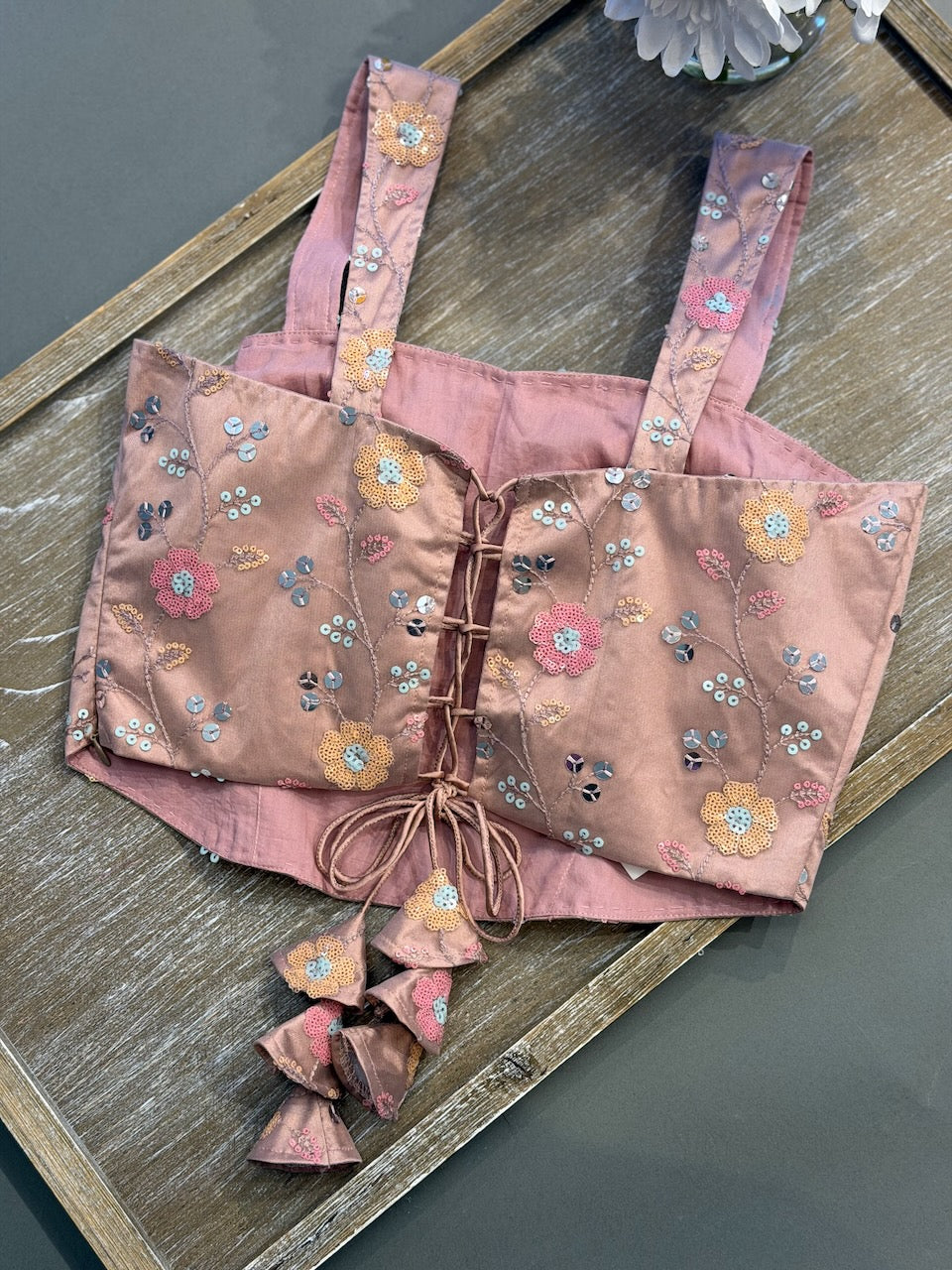 Dark Mauve Corset Blouse