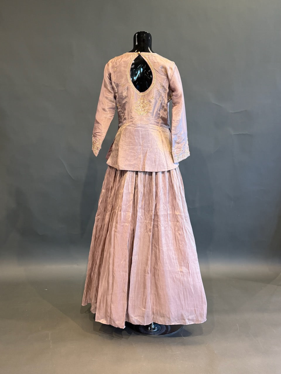Mauve Multicolor Embroidered Lehenga Set