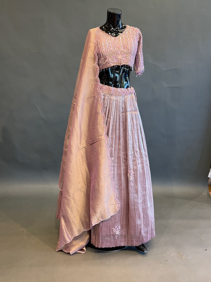 Deep Mauve Embellished Lehenga Set