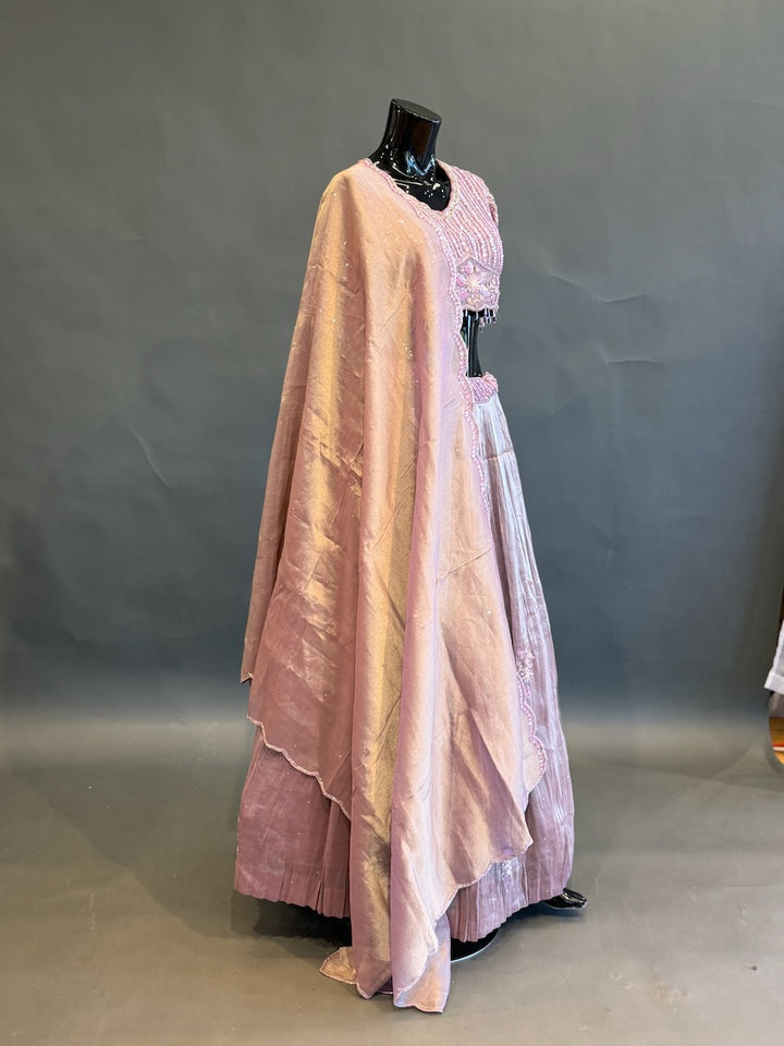 Deep Mauve Embellished Lehenga Set