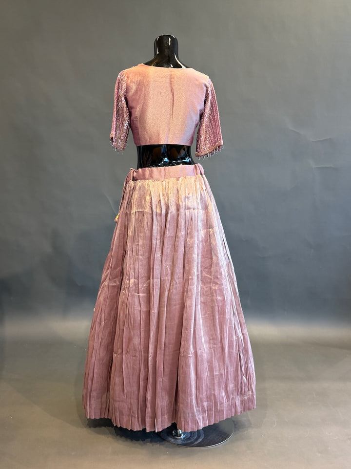 Deep Mauve Embellished Lehenga Set