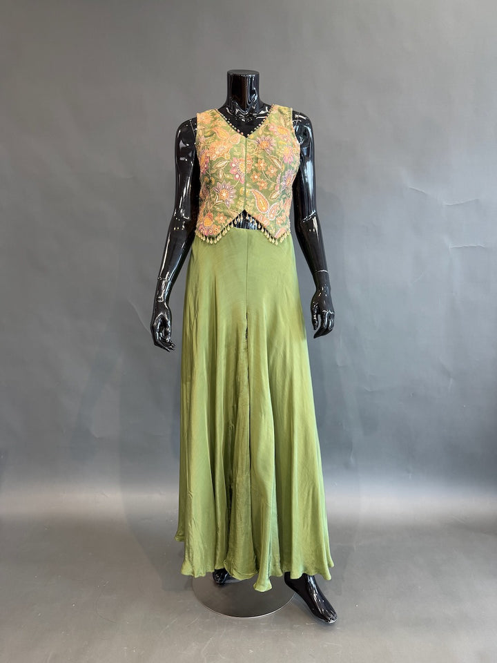 Mehendi Green Corset Top Sharara Set