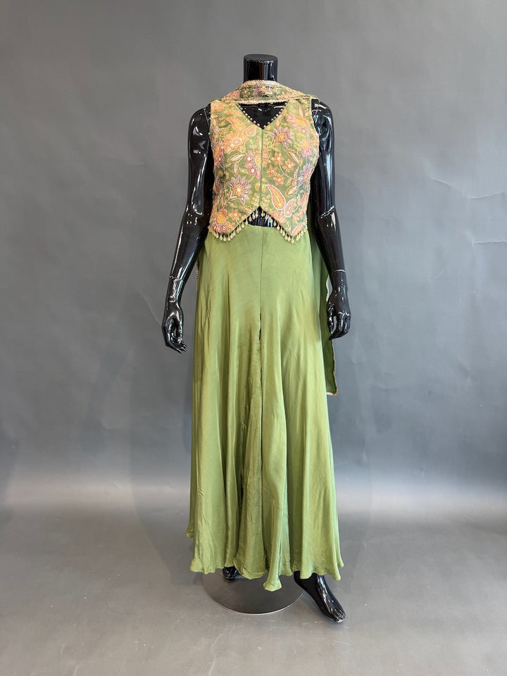 Mehendi Green Corset Top Sharara Set