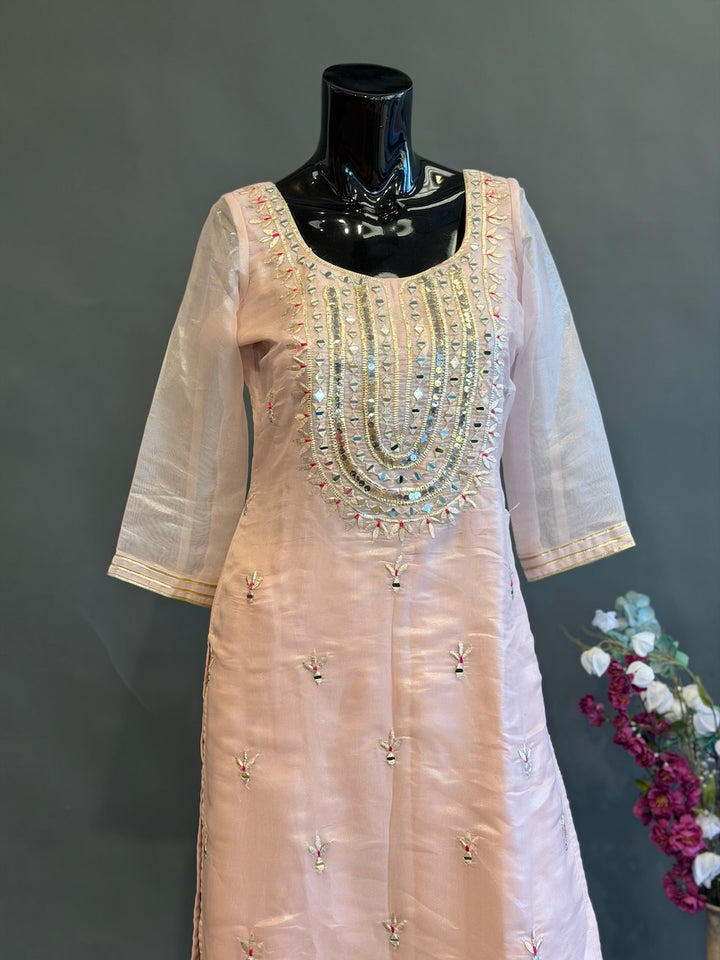 Blush Pink Embroidered Salwar Suit Set