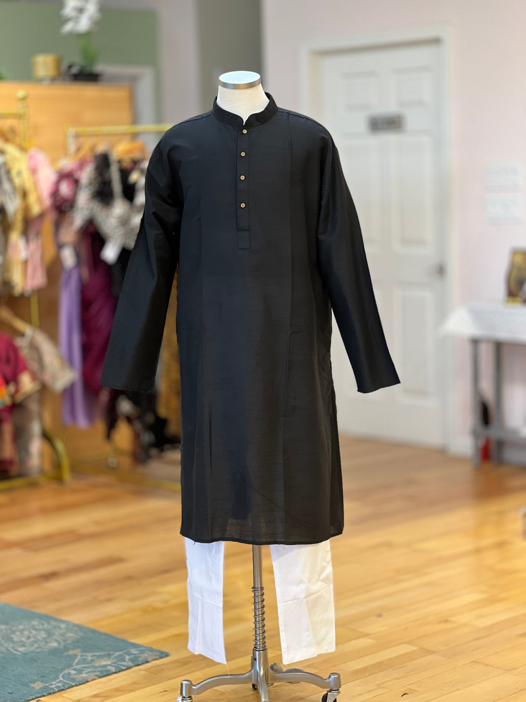 Plain Silk Kurta Plus Sizes