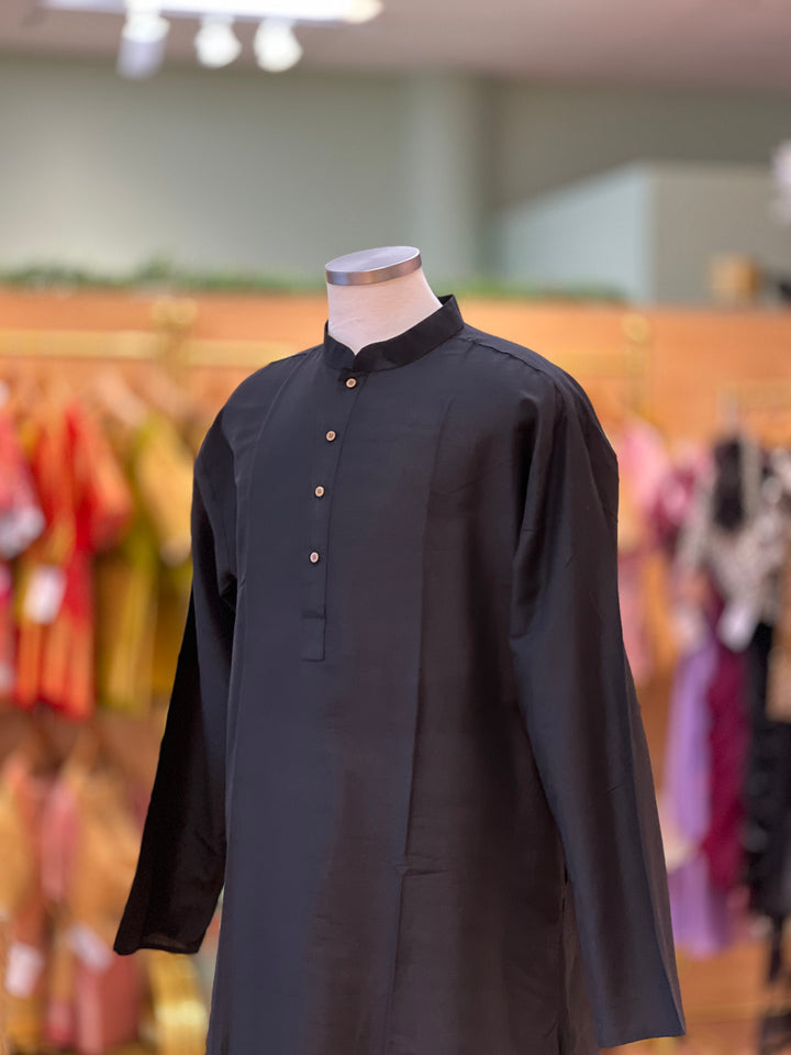 Plain Silk Kurta Plus Sizes