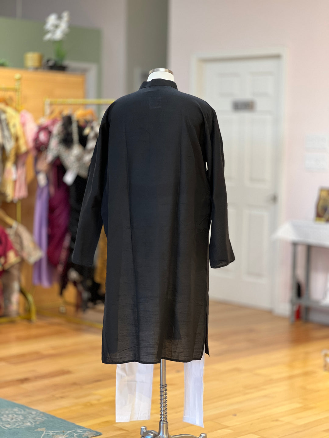 Plain Silk Kurta Plus Sizes