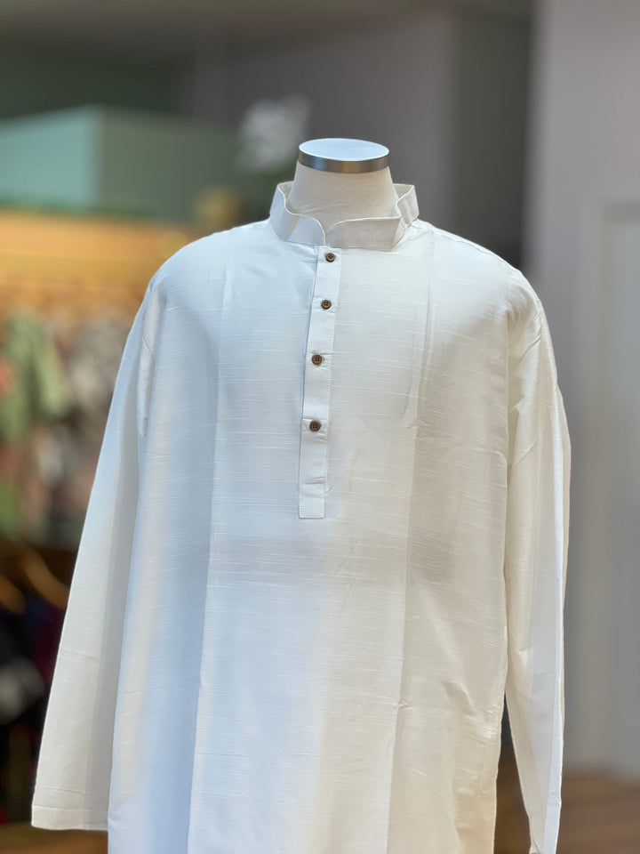 Plain Silk Kurta Plus Sizes