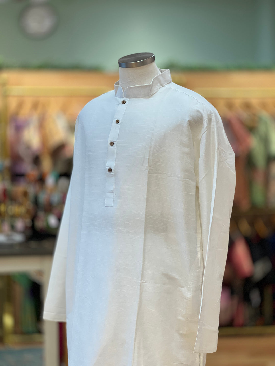 Plain Silk Kurta Plus Sizes