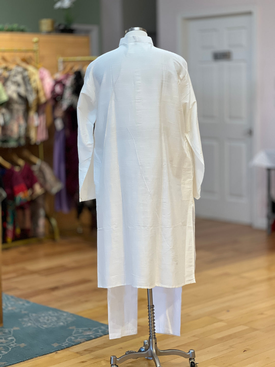 Plain Silk Kurta Plus Sizes