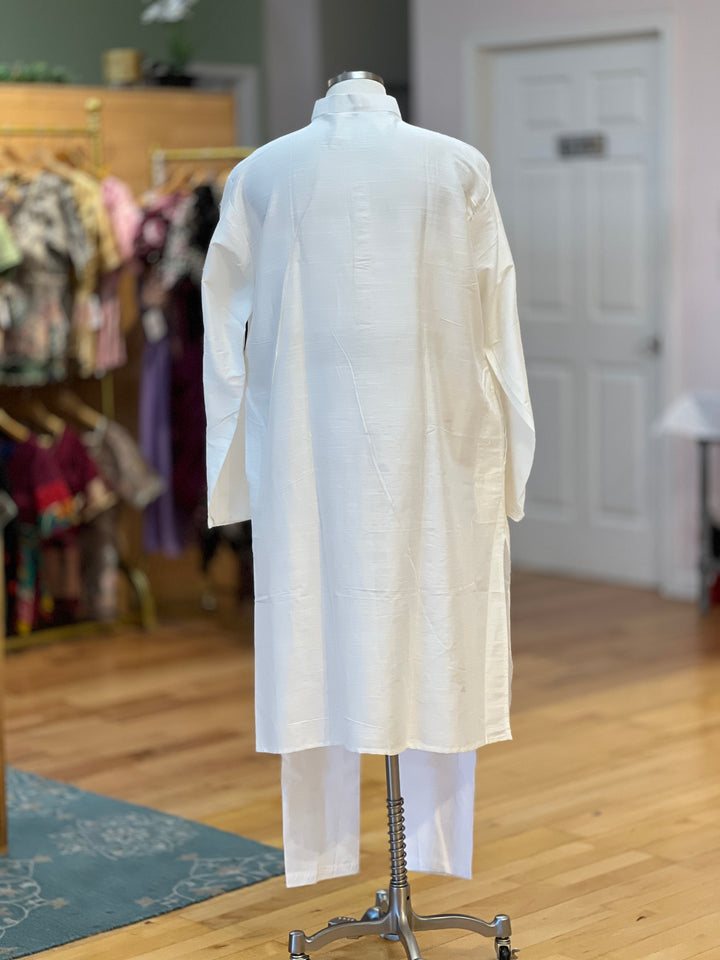 Plain Silk Kurta Plus Sizes