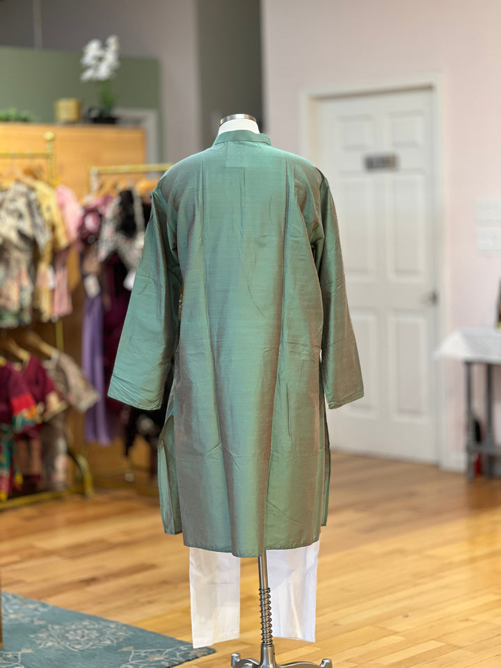 Plain Silk Kurta Plus Sizes