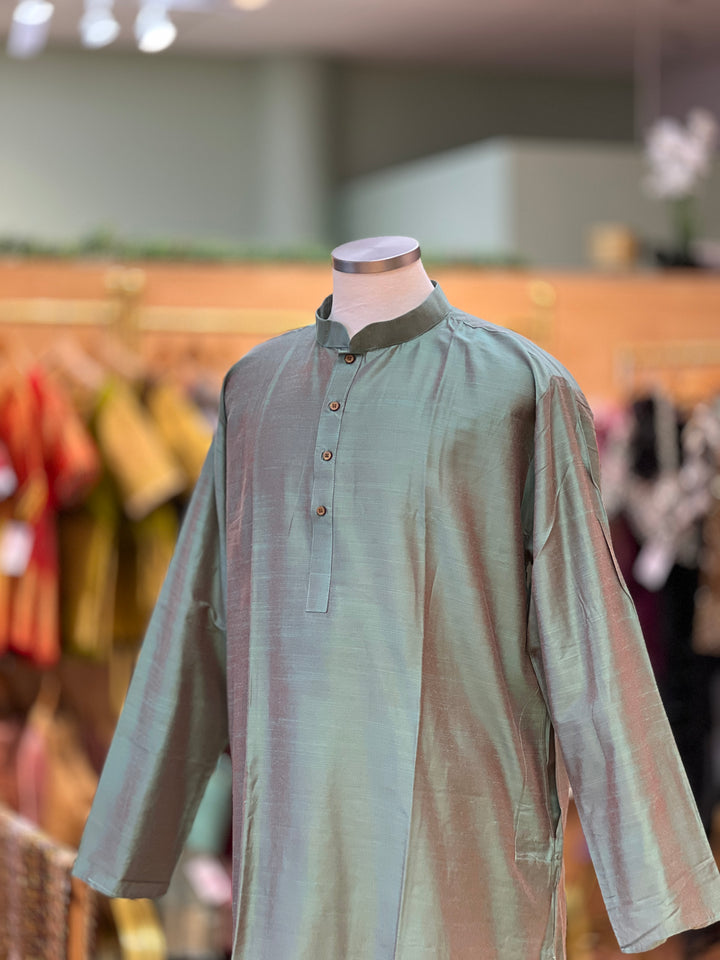 Plain Silk Kurta Plus Sizes