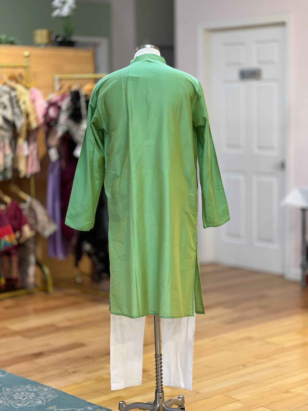 Plain Silk Kurta Plus Sizes