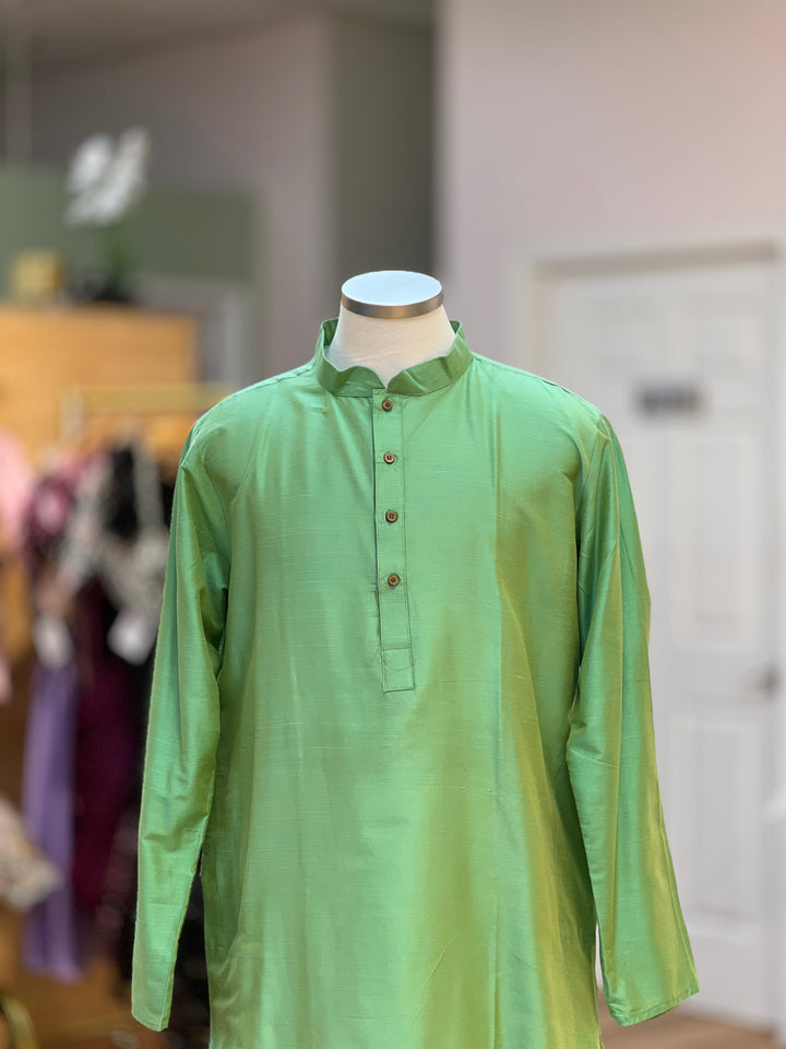 Plain Silk Kurta Plus Sizes