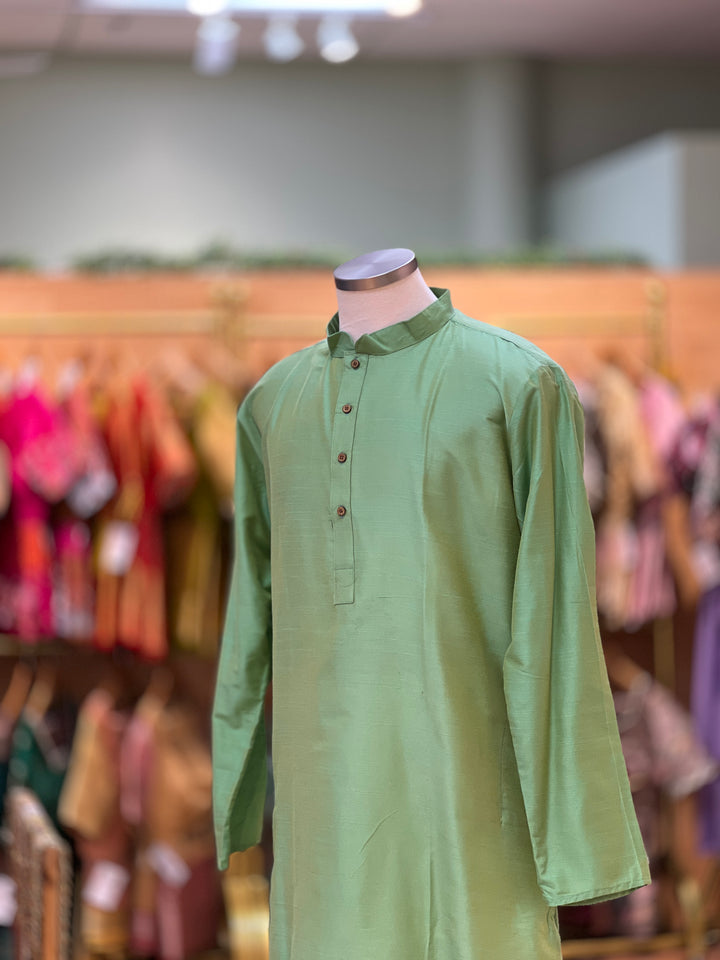 Plain Silk Kurta Plus Sizes