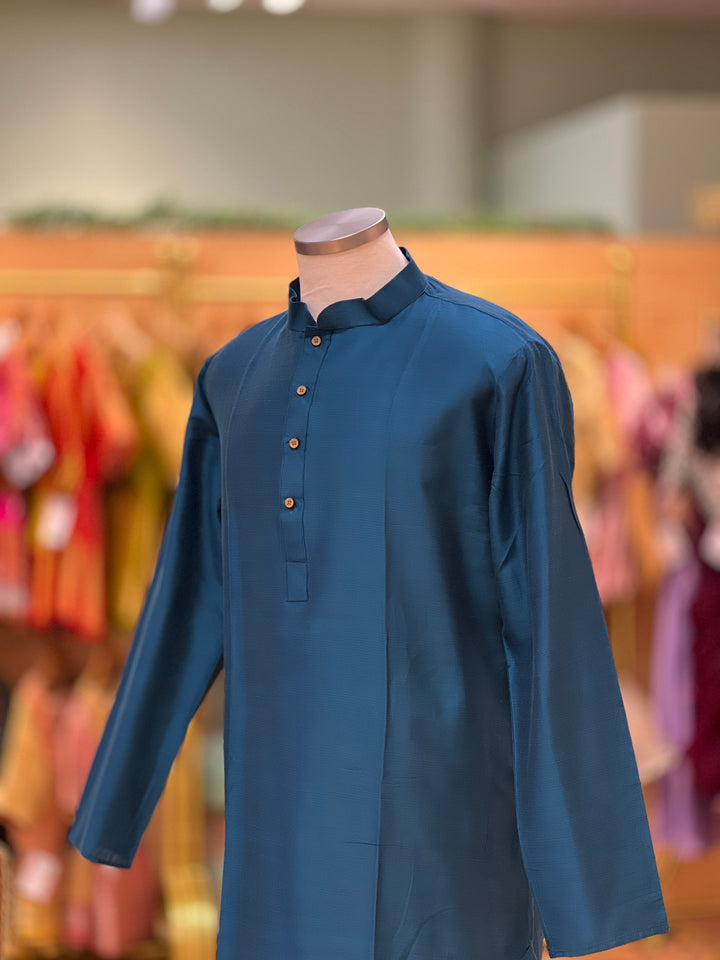 Plain Silk Kurta Plus Sizes