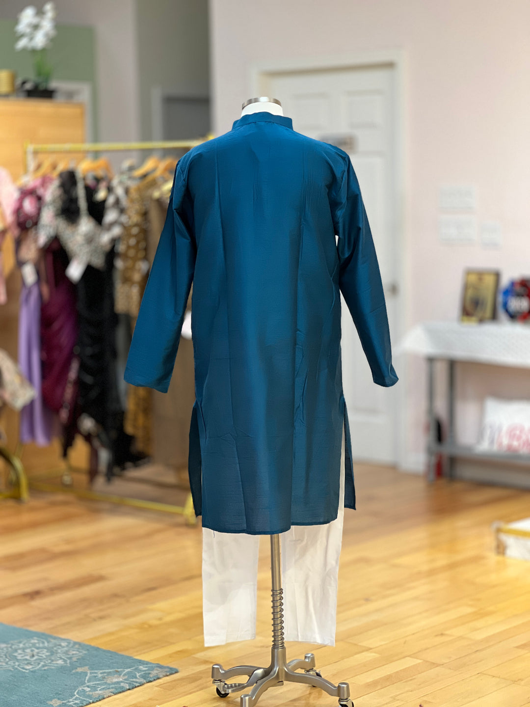 Plain Silk Kurta Plus Sizes