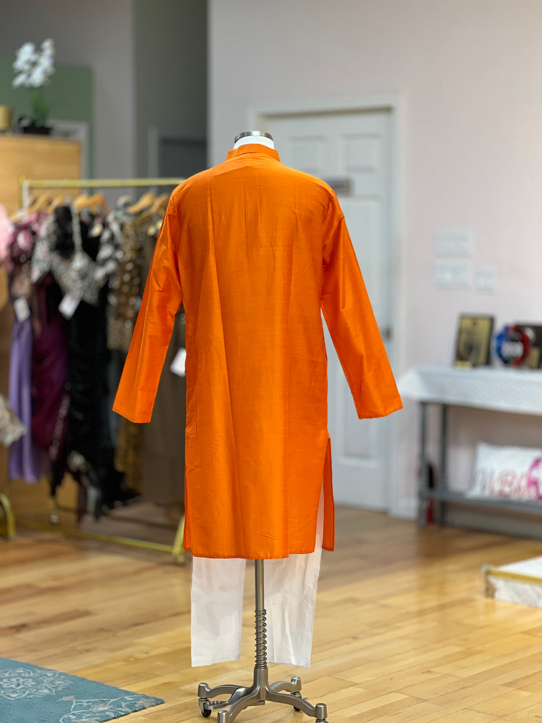 Plain Silk Kurta Plus Sizes
