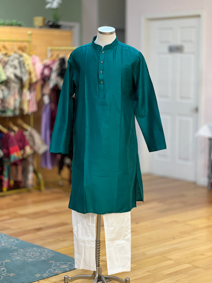 Plain Silk Kurta Plus Sizes