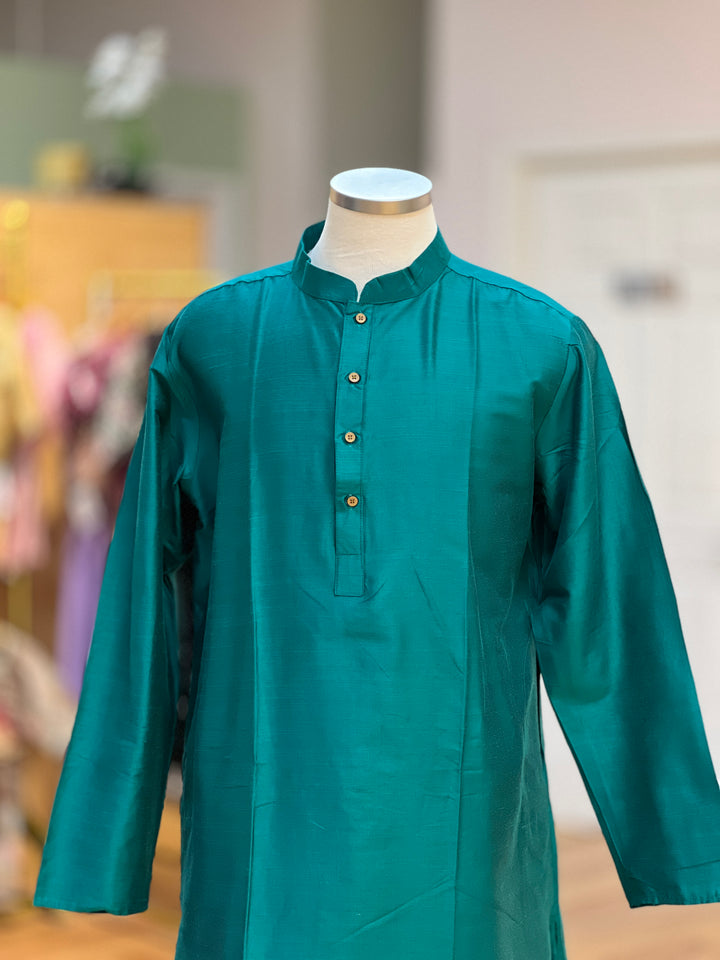Plain Silk Kurta Plus Sizes