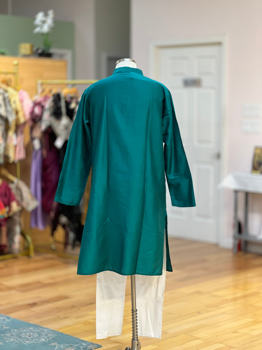Plain Silk Kurta Plus Sizes