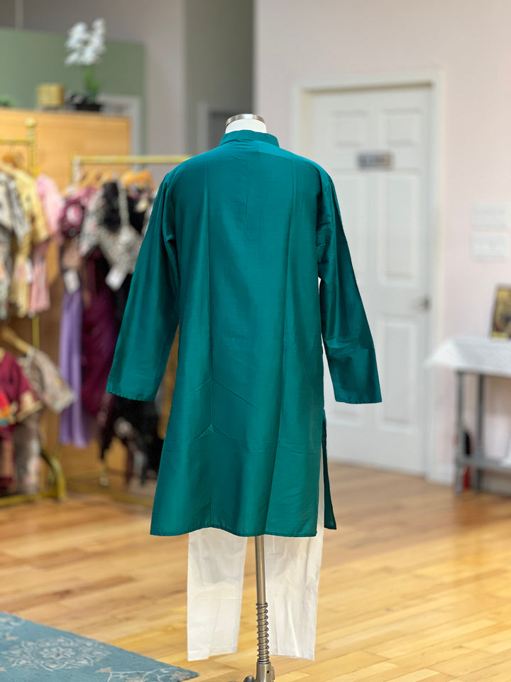 Plain Silk Kurta Plus Sizes