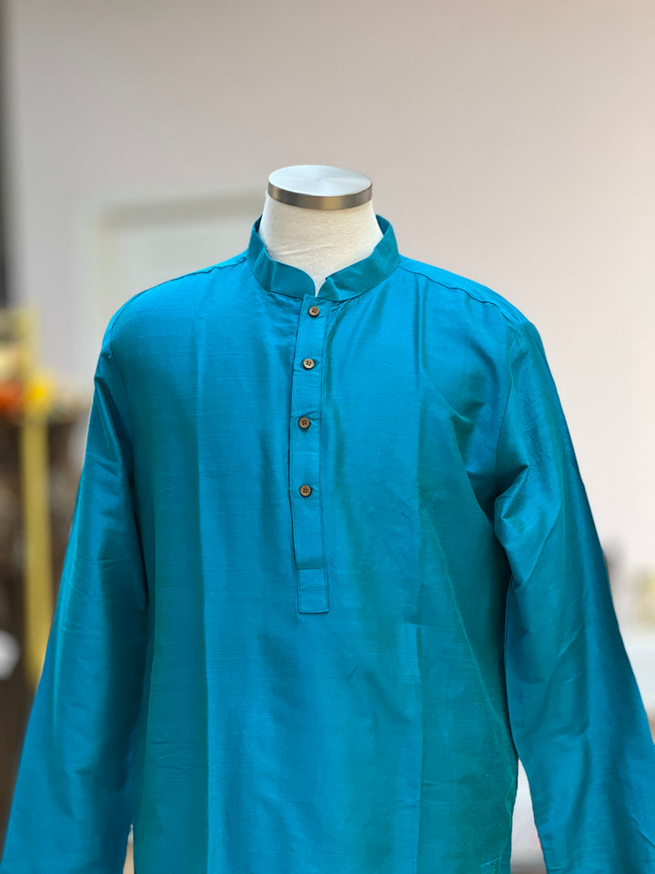 Plain Silk Kurta Plus Sizes