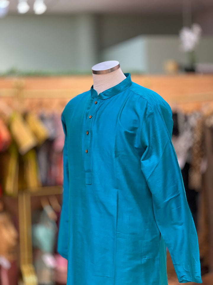 Plain Silk Kurta Plus Sizes