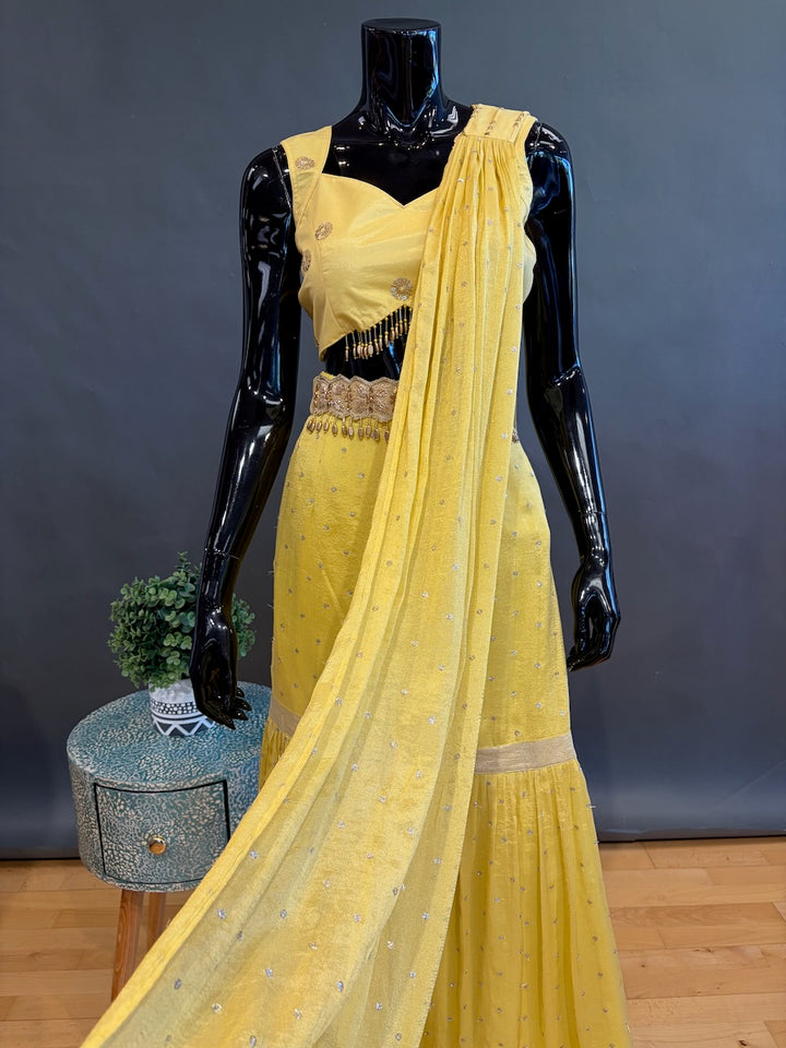 Yellow Gharara Set