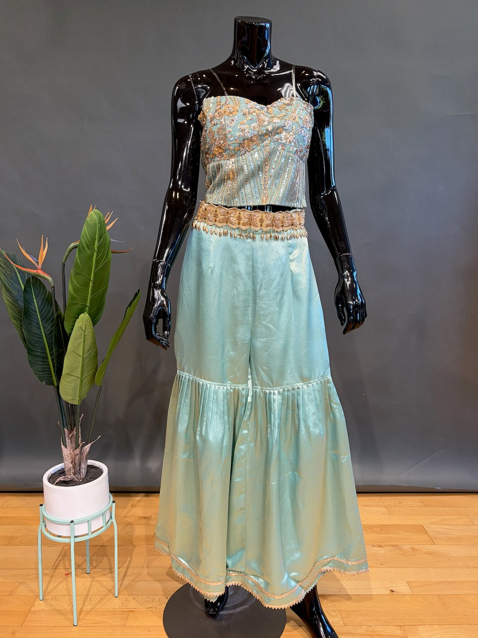 Mint-Blue Gharara Set