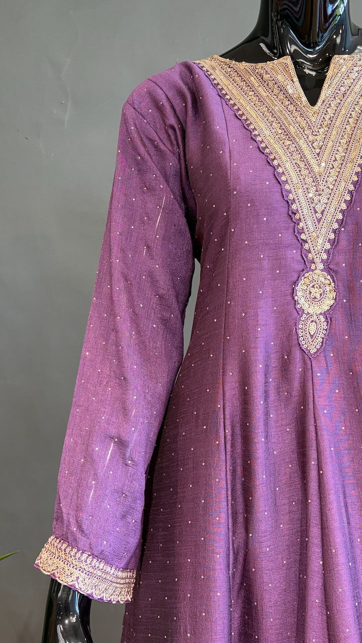 Purple Anarkali Set