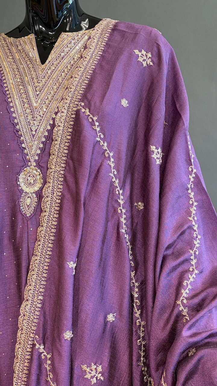 Purple Anarkali Set