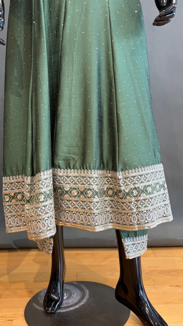 Green Anarkali Set